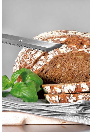 Gastroback Elektrikli Bıçak Seti, Dalgalı & Üniversal, Ahşap Standlı, Paslanmaz Çelik Gümüş
