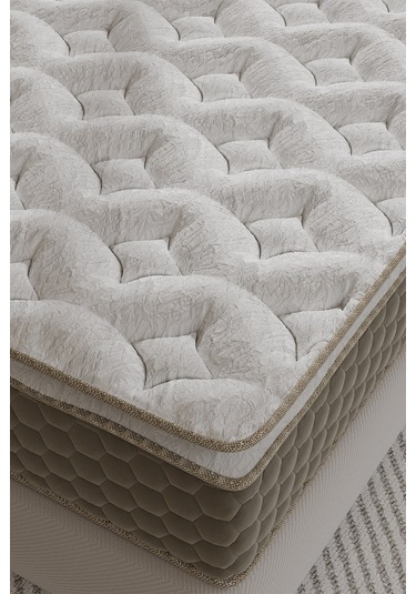 Aksviva Mocha Çift Kişilik Pedli Paket Yaylı Yatak 30 Cm BEYAZ