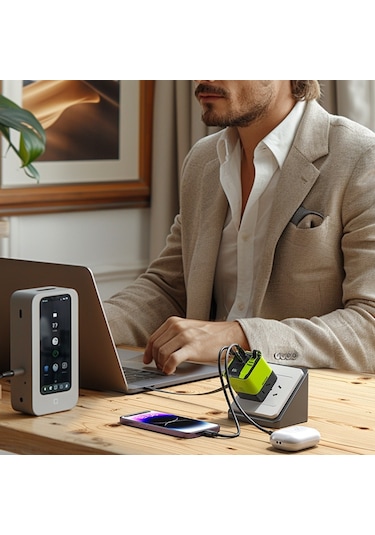 Wk Wp-u39 65w Usb-c / Tip-c, 80cm Tip-c Kablosu İle Usb Gan Hızlı Şarj Cihazı, Fiş Tipi: Abd Fiş Yeşil Yeşil