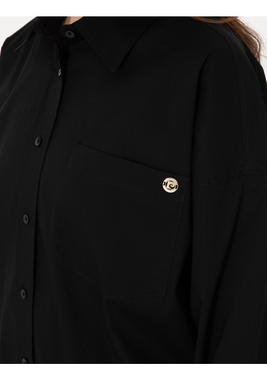 Pierre Cardin Kadın Siyah Gömlek Desenli 50313596-vr046 Siyah