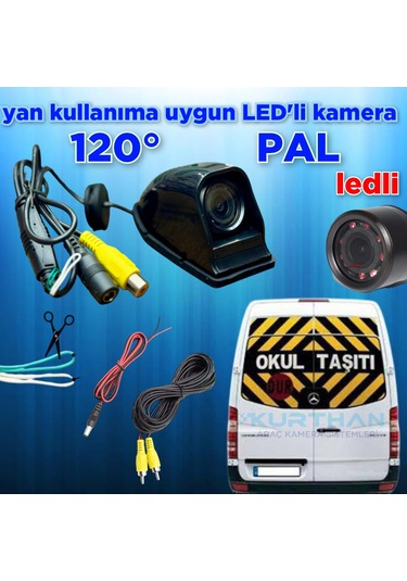Yan Araç Kamerası Panelvan Servis V.b Araçlara Uyumlu 12 Volt