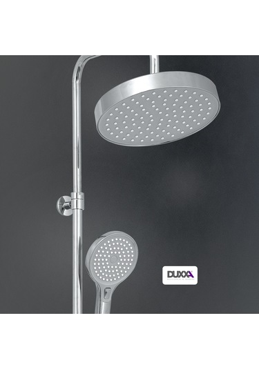 Duxxa Icon Termostatik Bataryalı Rain Duş Seti Krom Dtb.112 Krom