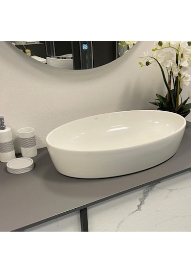 Turkuaz Seramik Cerastyle One 67x42 CM Tezgah Üstü Çanak Lavabo