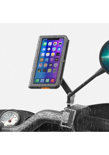 Motosiklet Ve Scooter İçin Dikiz Ayna Uyumlu Telefon Tutucu Pb08
