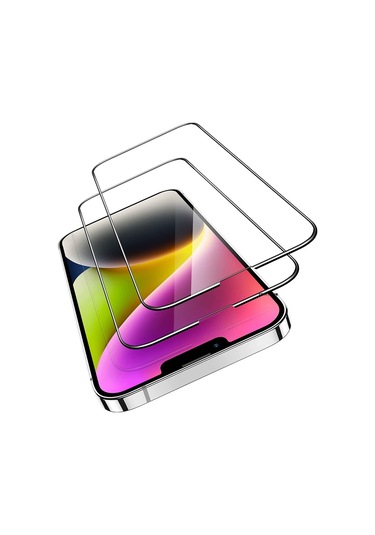 iPhone Uyumlu 14 Ekran Koruyucu Cam Zırh Tam Kaplar Rio Glass