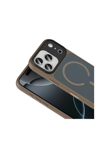 Lopard  İphone Uyumlu 17 Pro Max Kılıf Mat Arka Yüzey Wireless Şarj Özellikli Flet Magsafe Kapak