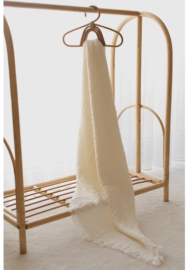 Babywom 4 Katlı Müslin Bebek-Çocuk Battaniyesi 110X110Cm- 1001 Beyaz