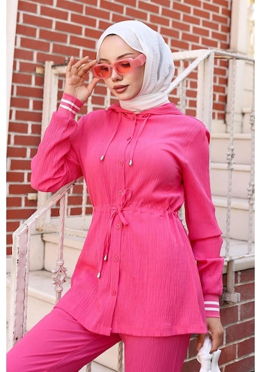 Ribana Detaylı Takım Fuşya Fuşya
