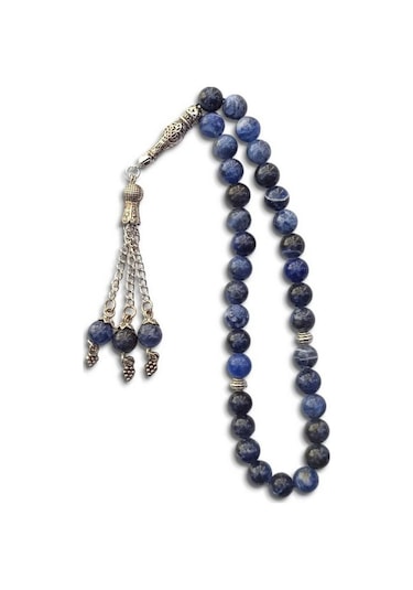Pozitif Doğal Taş Doğal Sodalit Tesbih - 8 Mm. 347-1