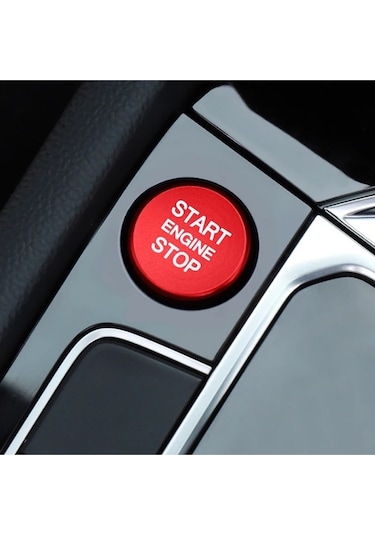 Passat B8 Start Stop Tuş Buton Kaplaması Kırmızı Renk