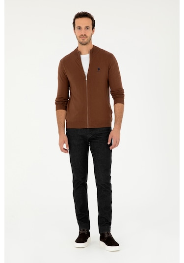 U.s. Polo Assn. Erkek Kahverengi Hırka Triko 50293526-vr029 Kahverengi