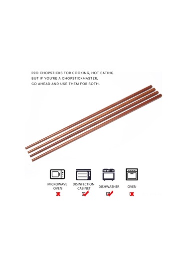 Moveevo 16.5 Cm Kırmızı Mutfak Ahşap Çatal Seti, 2 Çift Paket Toplam 4 Adet Kırmızı