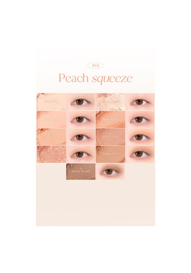 Dasique Mat Ve Işıltılı Renk Seçenekleri Sunan Far Paleti Shadow Palette 14 Peach Squeeze 14 Peach Squeeze