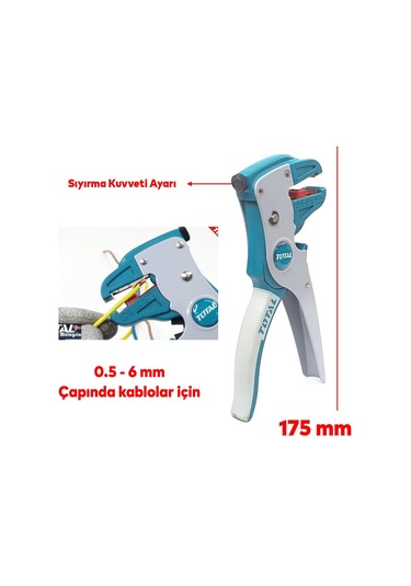 Profesyonel Kablo Sıyırma Pensesi 0.5-6 Mm Bilgisayarcı Network Elektrik Bağlantı Kablosu Soyma