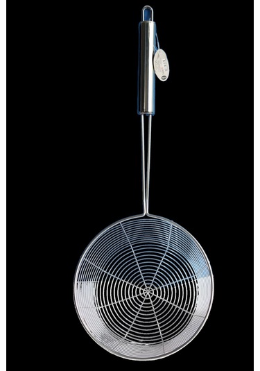 Çelik Derin Yağ Kevgiri 43cm Gümüş