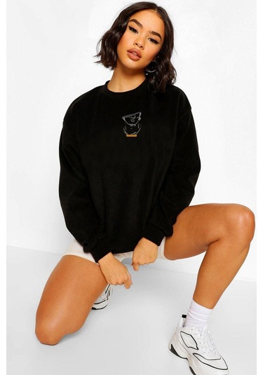 Ares Oversize Siyah Sweatshirt Vdpswt91-trzksw2860 Siyah