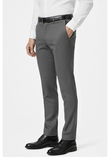 Erkek Regular Fit Kumaş Pantolon Likra Kumaş Bgl-st05034 K.Gri