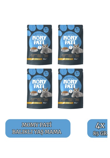 Balıklı Yaş Kedi Maması 85 Gr X 4 Adet Yetişkin Kediler İçin