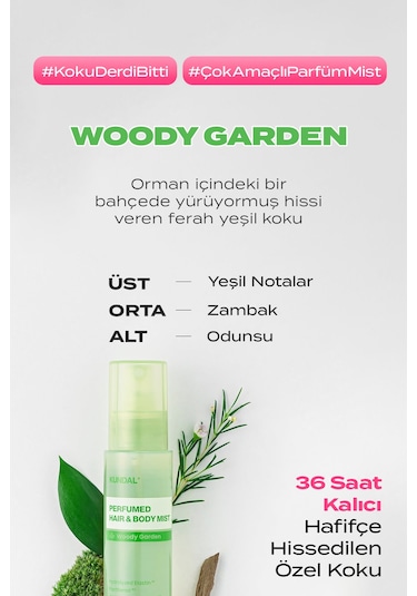 Kundal Perfumed Hair & Body Mist Woody Garden