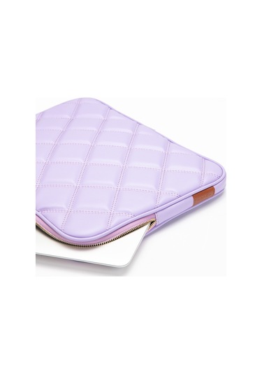 Kapitone Laptop Kılıfı 15.6 & 16 İnç Lila