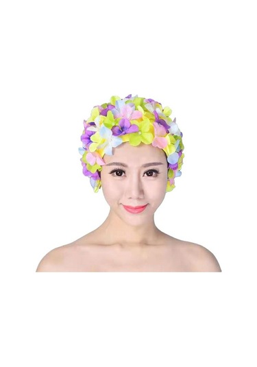 Çok Renkli Su Sporları Şapka Muhteşem Yumuşak Yeniden Kullanılabilir Kadın Duş Şapka Renkli Su Sporları Şapka Plaj Yüzme Şapka Yetişkin İçin Çok Renkli