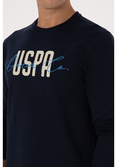 U.S. Polo Assn. Erkek Regular Fit Bisiklet Yaka Lacivert İnce Sweatshirt 50315570-VR033 U.S. Polo Assn. Erkek Regular Fit Bisiklet Yaka Lacivert İnce Sweatshirt 50315570-VR033