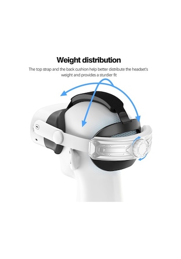 Tongxida Meta Quest 3s T2 Elite Kafa Bandı Gümüş, Abs + Sünger Yumuşak Yastık Ayarlanabilir, 17.8-29.6 İnç