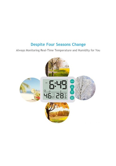 Pazly Lcd Ekranlı Dijital Termometre & Higrometre - İç Mekan Sıcaklık/nem Ölçer, Zamanlayıcı