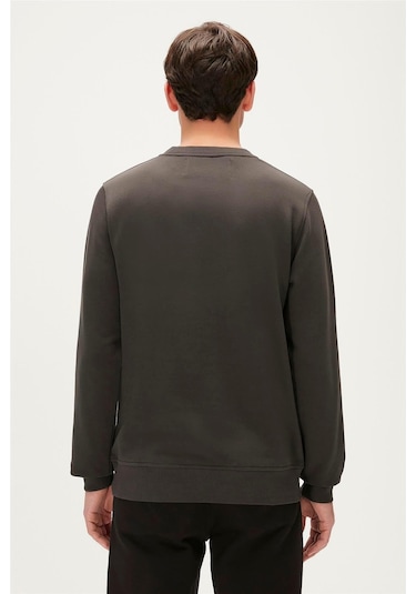 Bad Bear Re-bamboo Crewneck Erkek Sweatshirt-5575 Raven Füme