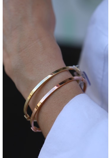 14 Ayar Altın 3mm Çivi Kelepçe