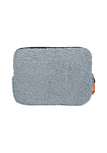 Jacbag Teddy Açık Gri/turuncu Peluş Erkek Çocuk Tablet Çantası Tablet Kılıfı