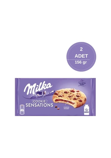 Milka Sensations Choco Cookie Damla Çikolata Ve Dolgulu Biküvi 156 Gr - 2 Adet