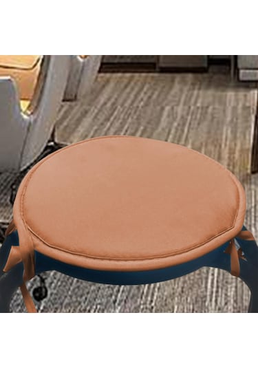 Suntek Yuvarlak Sandalye Yastık Zemin Pouf Mat Kahverengi-38-cm Kahverengi 38 Cm