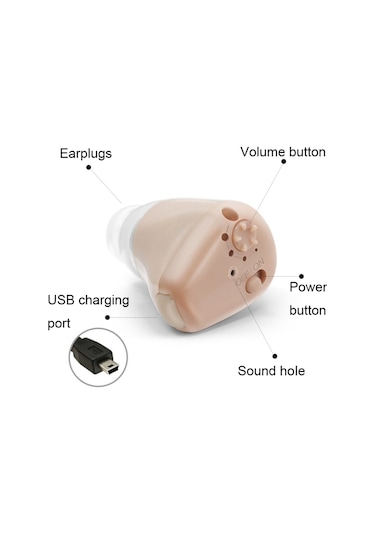 K-88 Kablosuz Yaşlı Ses Amplifikatör Ses Toplayıcı Mini Şarj İşitme Cihazları, Fiş: Abd Fişi, Boyut:abd Fişi