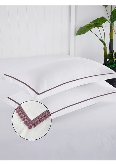 Güpür Detaylı Çift Kişilik Beyaz Çarşaf 2 Yastık Kılıfı 240x260cm Diğer