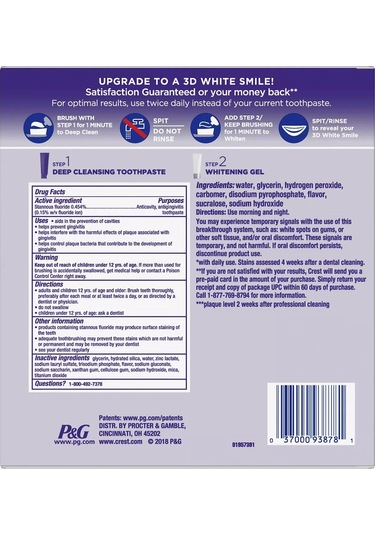 Crest 3D White Brilliance Whitening 2 Adımlı Diş Macunu