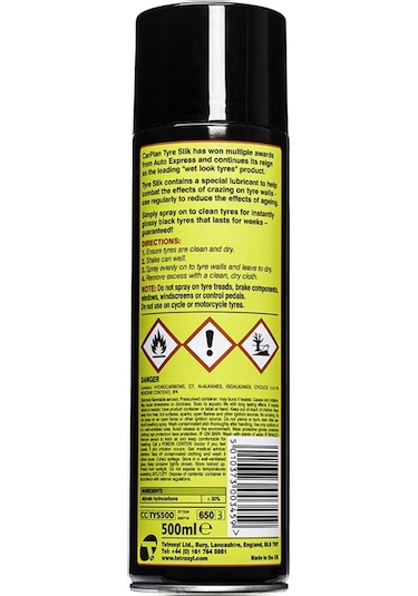 Carplan Tyre Slik Lastik Parlatıcı Koruyucu Sprey 500ml Siyah