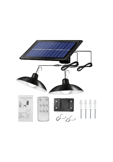 Kumandalı Işık Ayarlı Çift Başlıklı Iç Ve Dış Mekan Sarkıt Lamba