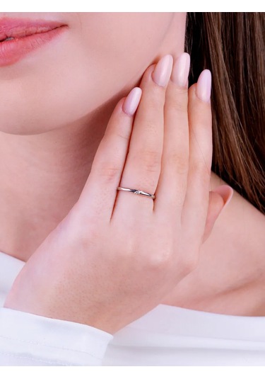 Torgovyj Dom Uvelir Holding Çift Gümüş Taşlı Zirkon Taşlı Alyans Yüzük 409872662 Gri