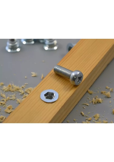 Moj Cerdak Mobilya Bağlantı Parçası M8x20mm-20 Adet. 173628216 Gri