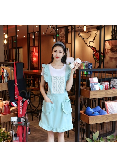 Sones Prenses Önlük Mutfak Kadın İş Kıyafetleri Kahve Dükkanı Önlüğü