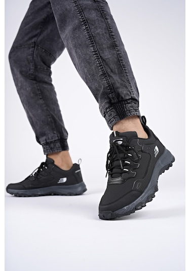 Muggo Kuzey Unisex Garantili Trekking Outdoor Sneaker Ayakkabı Sıyah - Sıyah Siyah