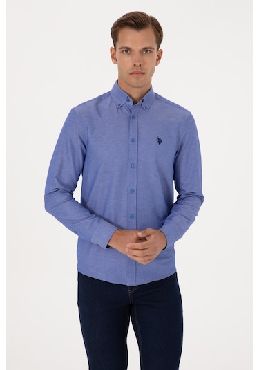 U.s. Polo Assn. Erkek Koyu Mavi Gömlek Basic 50316723-vr032 Koyu Mavi