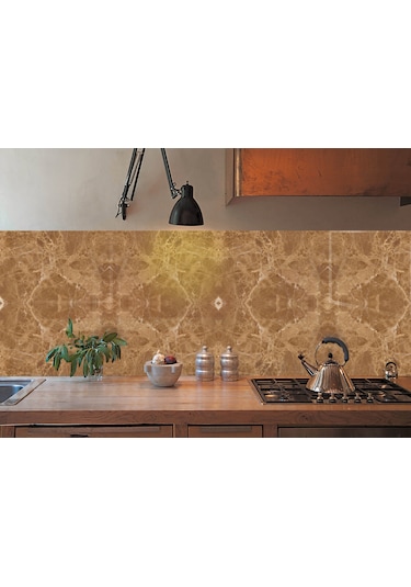 Tink Kendinden Yapışkanlı Açık Kahve Mermer Desenli Pvc Panel 41x62 Cm