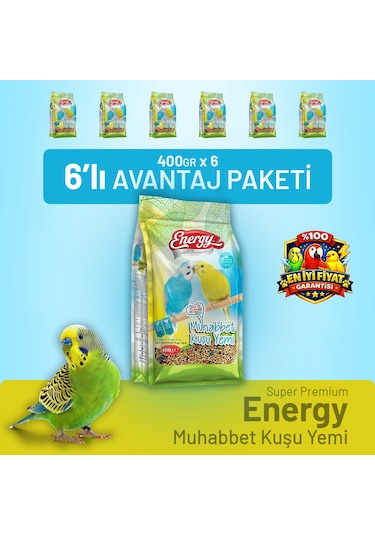 Muhabbet Kuşu Yemi 400 G - 6 Adet