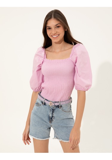 Pierre Cardin Kadın Lila Kısa Kollu Bluz 50252152-vr034 Lila