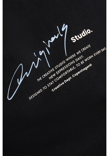 Jack & Jones Erkek Jormanchester Baskı Detaylı Bisiklet Yaka %100 Pamuk T-shirt 12273373 Siyah Siyah