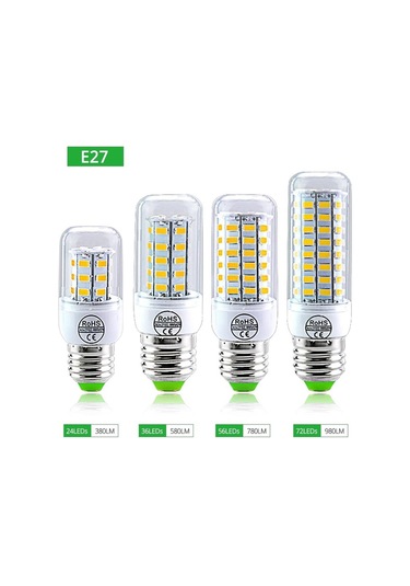 Led Mısır Lambası E27 E14 Led Ampul Smd5730 220v 24 36 56 72led Avize Mum Ev Dekorasyon Için Led Işık Ampul E14 Günışığı E14 220v 36leds