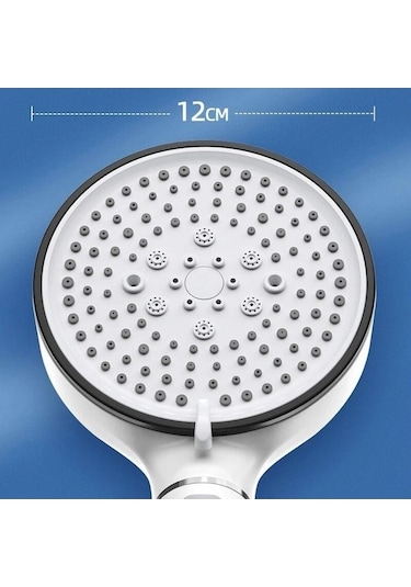 Novahub Gri 5 Modlu Duş Başlığı Yüksek Basınç Filtreli Yağış El Duş Başlığı Su Tasarruf Memesi Banyo Aksesuarları Gri Gri