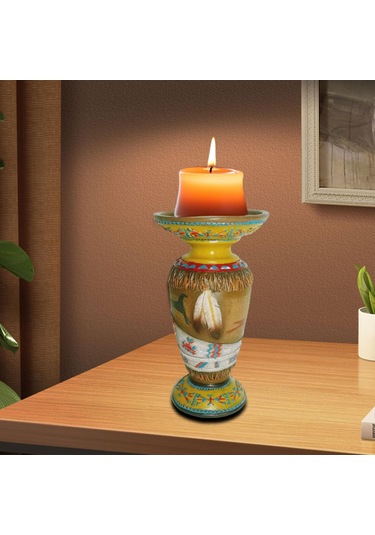 Suntek Antik Sütun Mumluk Masaüstü Çalışma Odası Oturma 8x8x15 Cm